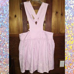 Hot Topic Baby Pink Suspender Skirt NWT